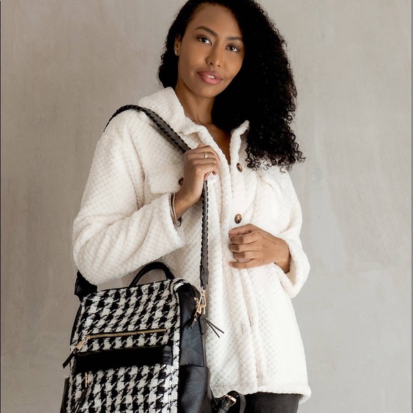 Houndstooth Backpack with Guitar Strap - Picture 4 of 4